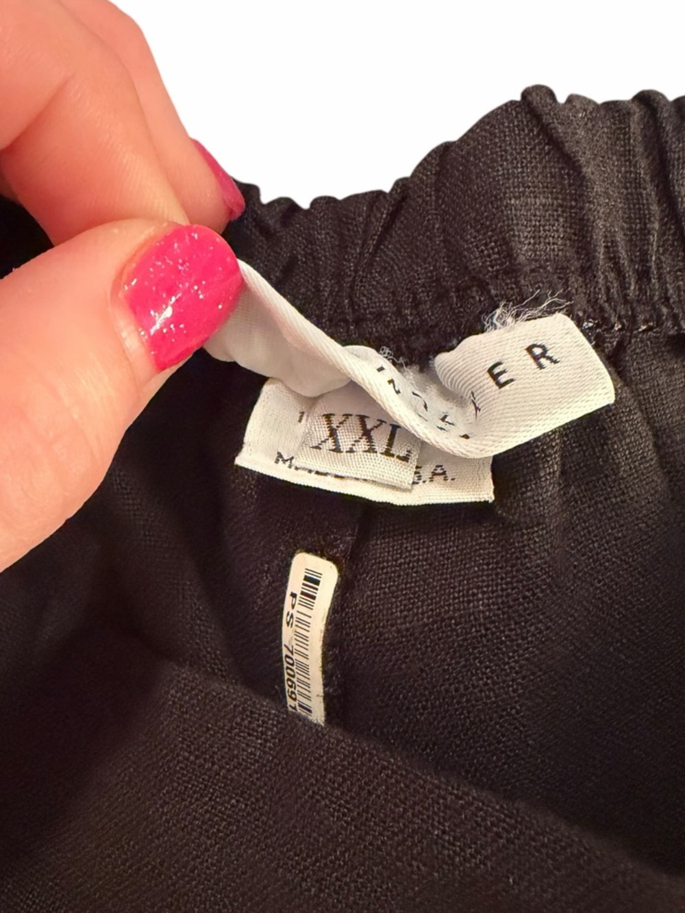 Women’s—Bryn Walker Black 100% Linen Cropped Sailor Pants. Size XX-Large. - Picture 9 of 11